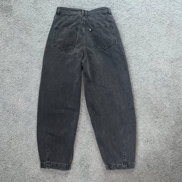 & DENIM for H&M BALLOON FIT BARREL ULTRA HIGH WAIST FADED BLACK JEANS - EUC - 4 - Picture 5 of 9